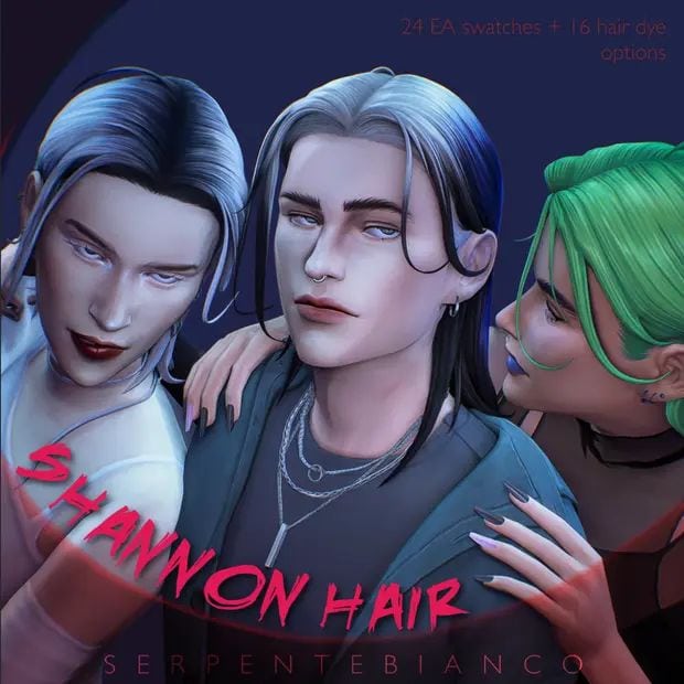 sims with medium length hair