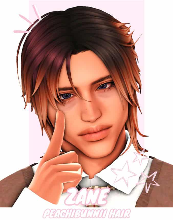 male sim with two tone hair