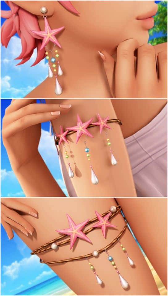 mixed sea star jewelry pieces