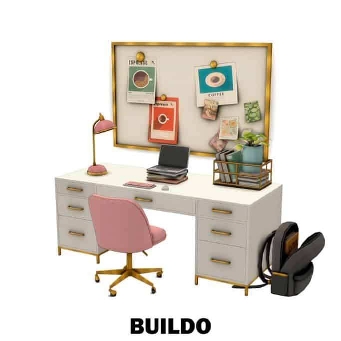 a light luxury studyroom set
