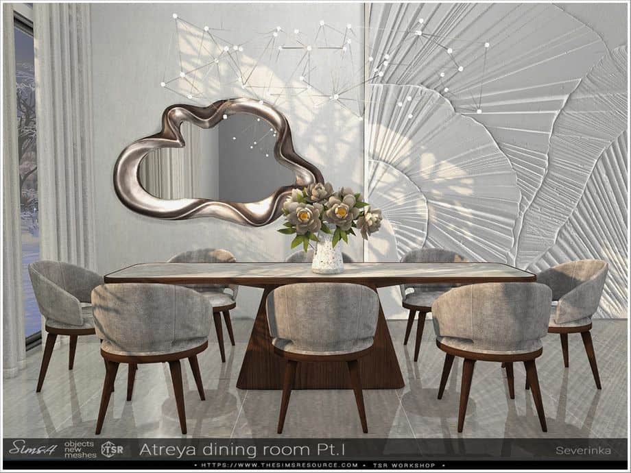 a chic and modern dining room