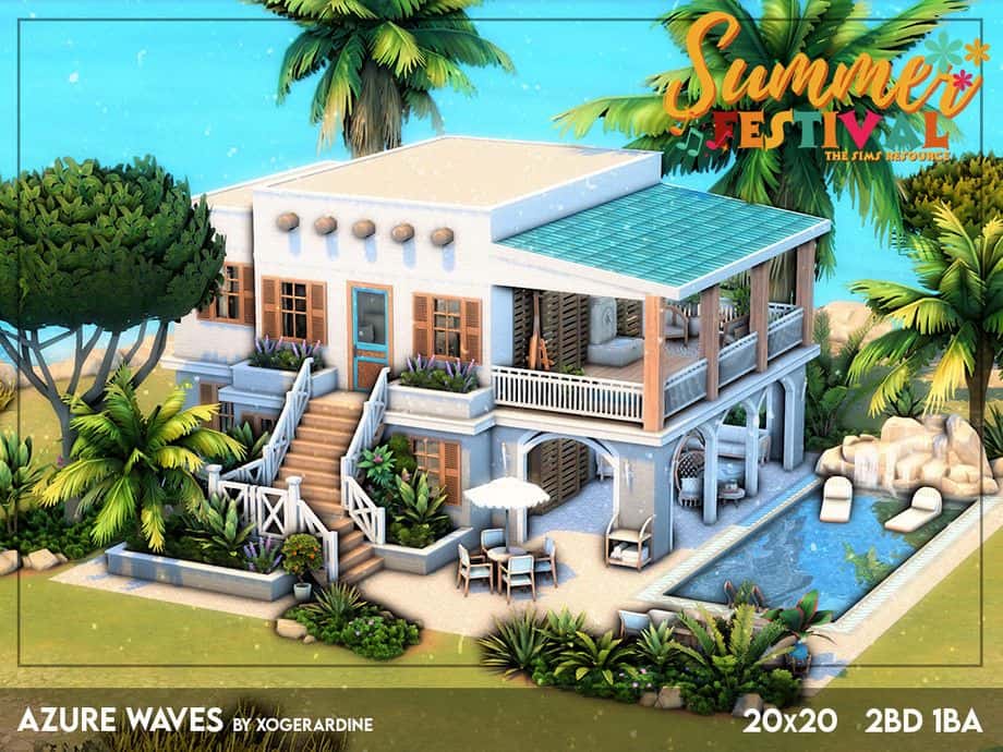 a white beach side house