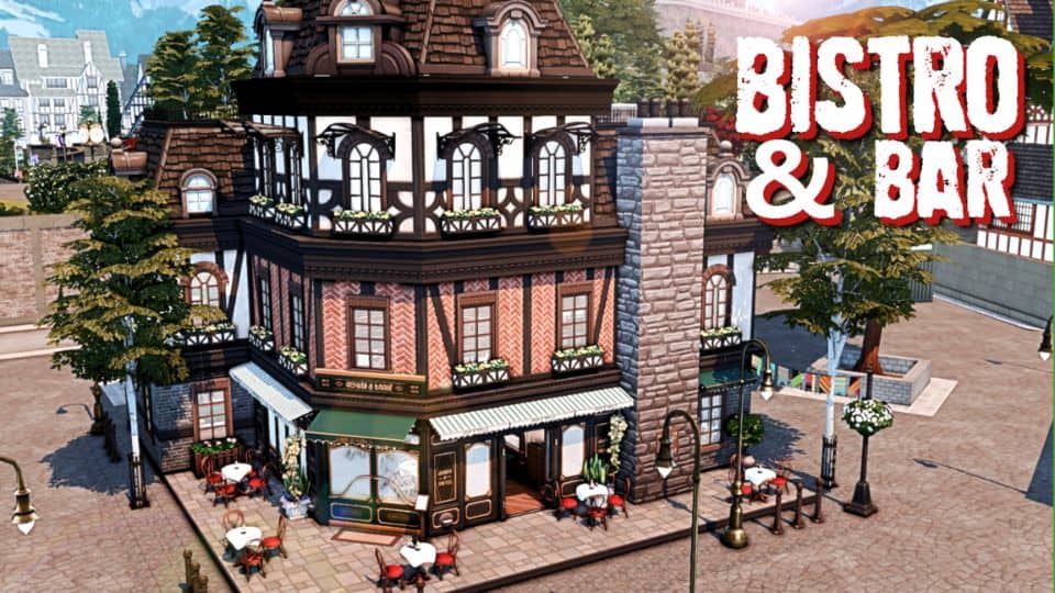 a corner building bistro and bar