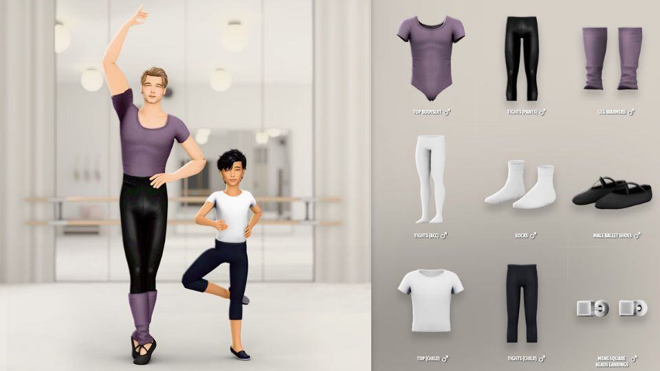 male ballet dances posing in dance clothing