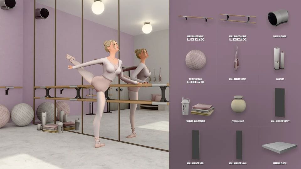 ballerina working with a ballet barre