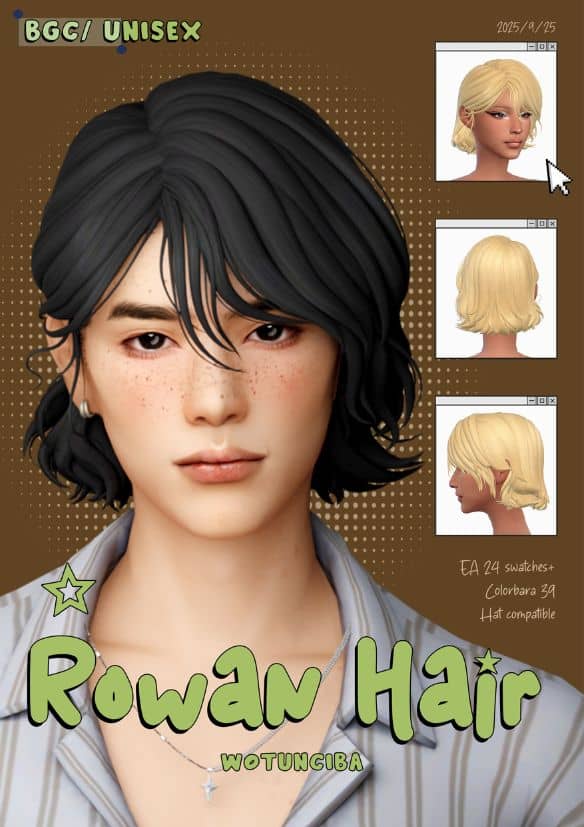 make cim with chin length black hair