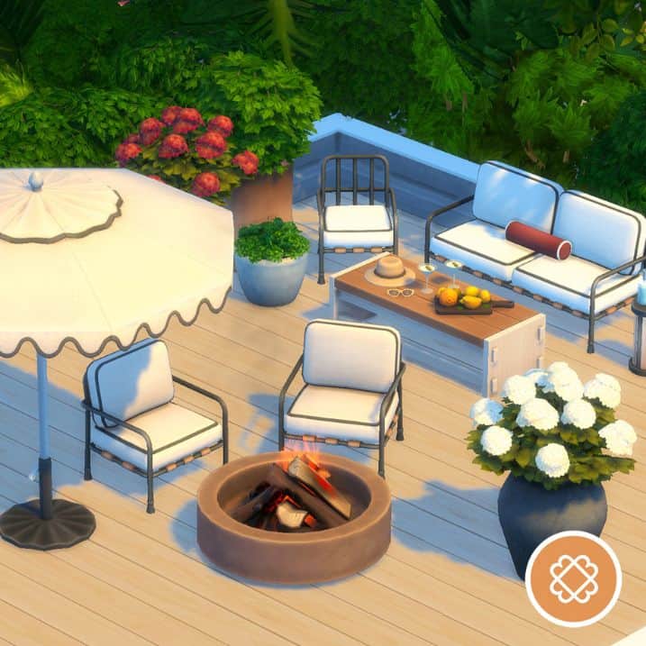 a modern patio setup