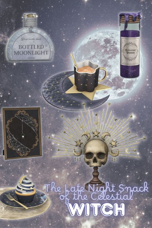 witch's food and decor pieces