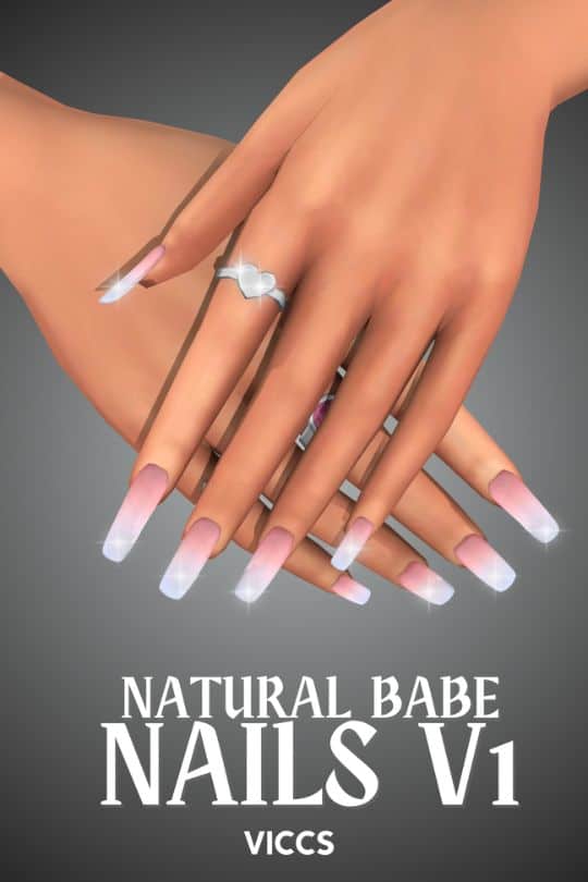close up of long natural nails