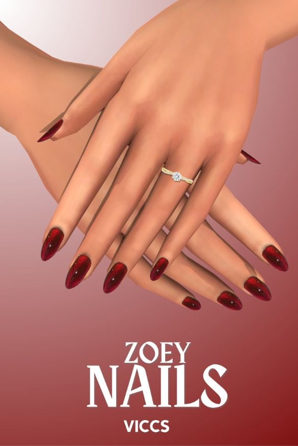 close up of deep red nails