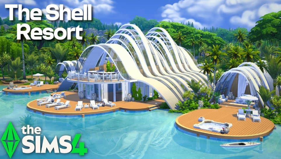 a seaside resort with a modern exterior build