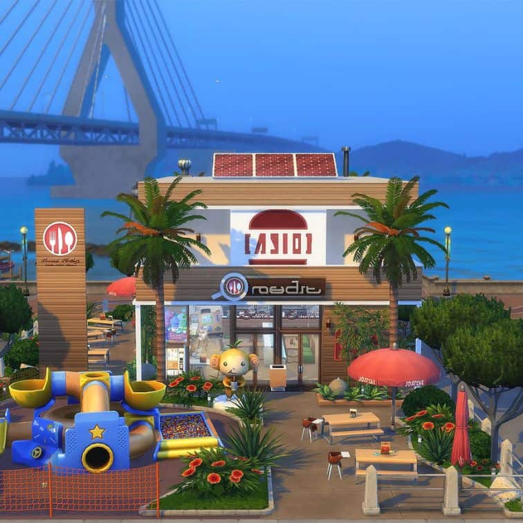 family restaurant with playground