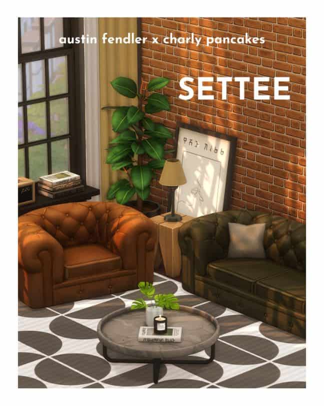 a living room with different settees