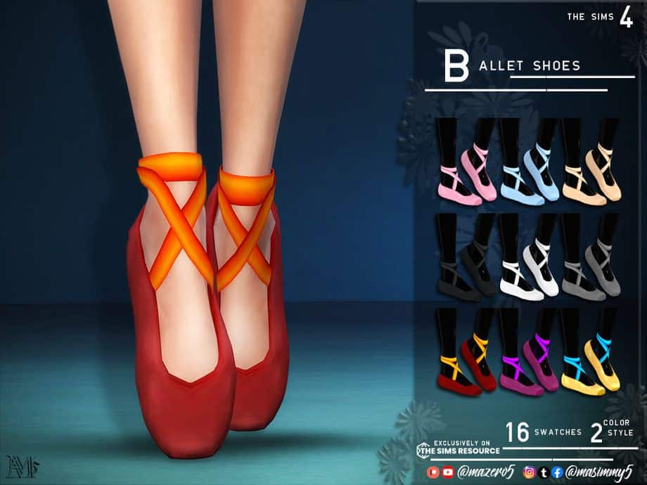 close up of orange ballet shoes