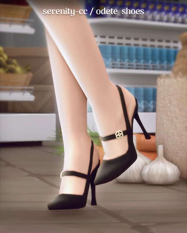 black slingback heels