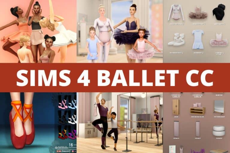 sims 4 ballet cc collage
