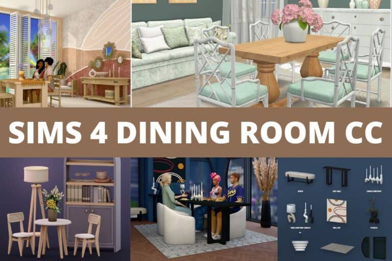 sims 4 dining room cc collage