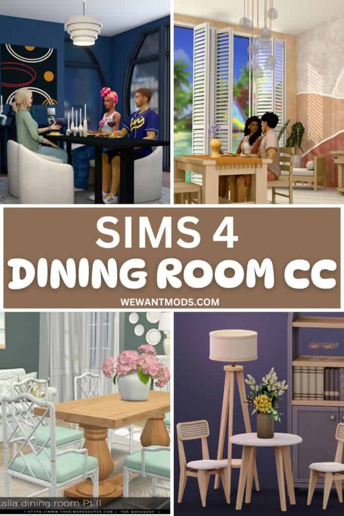 sims 4 dining room cc Pinterest pin