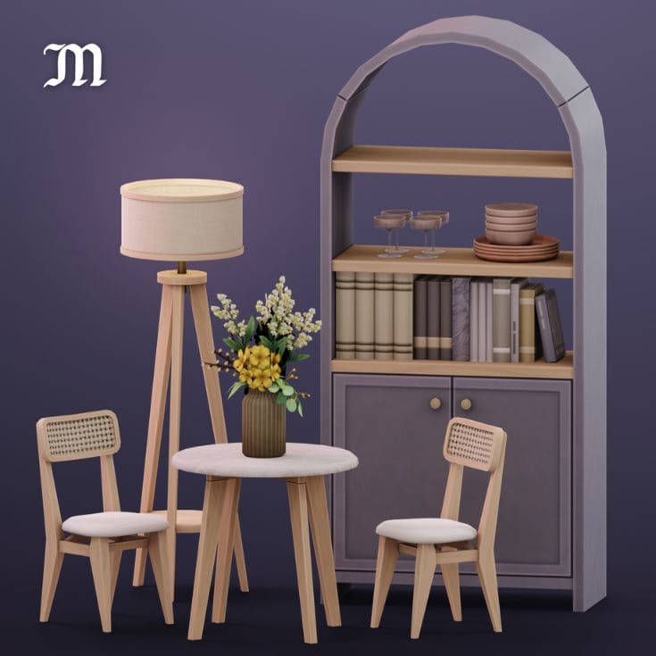 contemporary dining set with a small bistro table