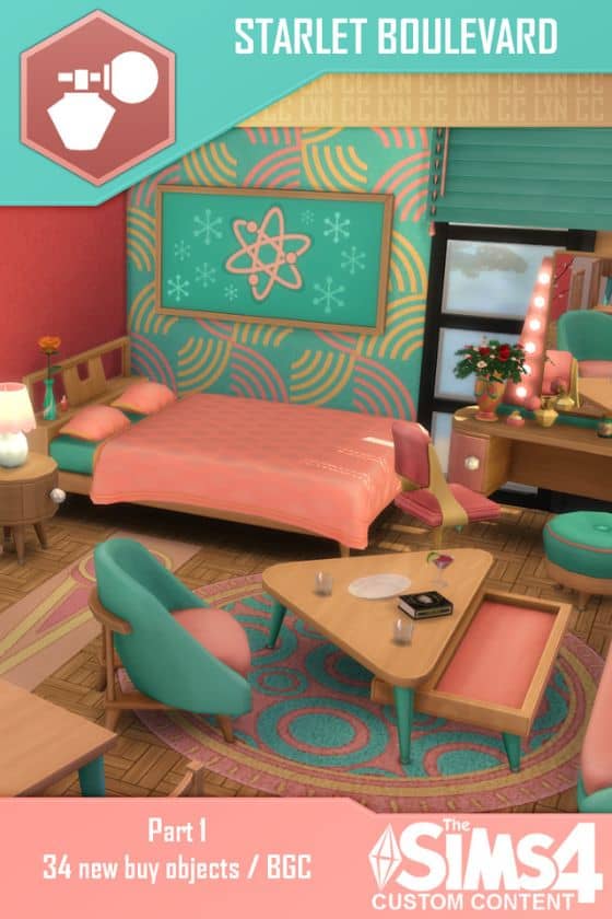 blue and pink themed bedroom and living room