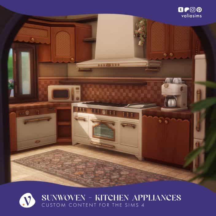 a kitchen with mixed appliances