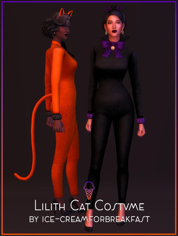 female sims dressed as cats