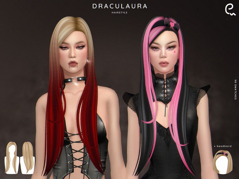 female vampires with long two tone hairstyles