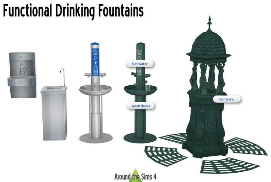 various functional drinking fountains