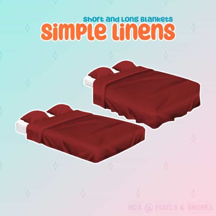 simple red bed linens
