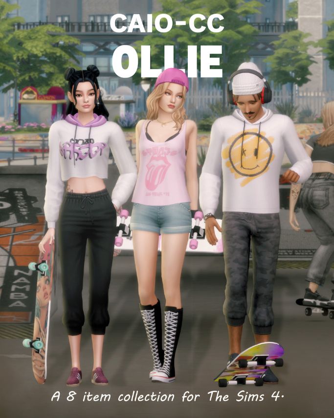 sims dressed in casual outfits