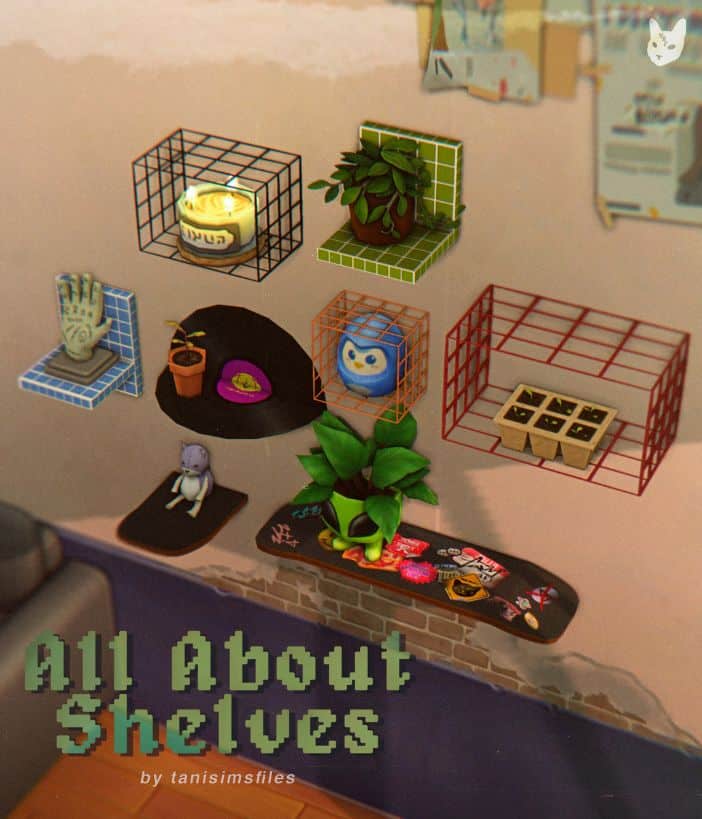 collage of unique shelving options