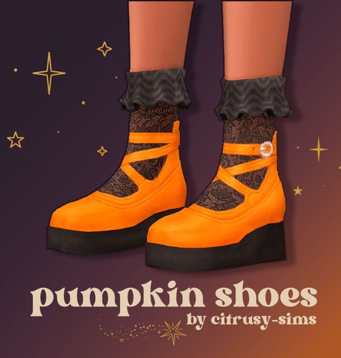 pumpkin-inspired platform shoes