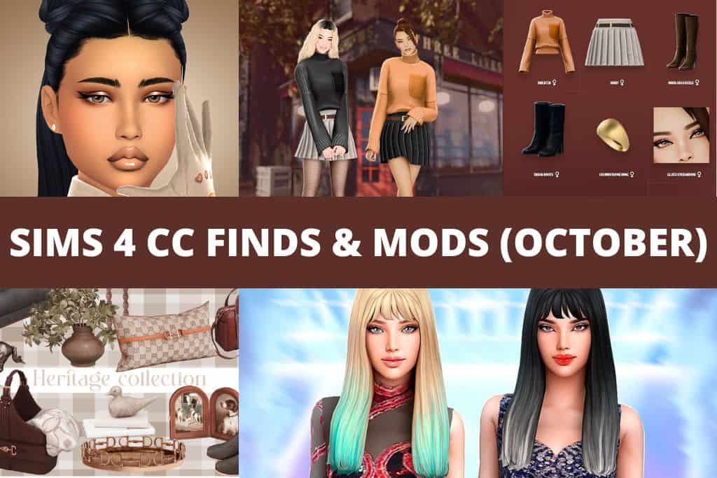 Sims 4 CC Finds and Mods Maxis Match collage
