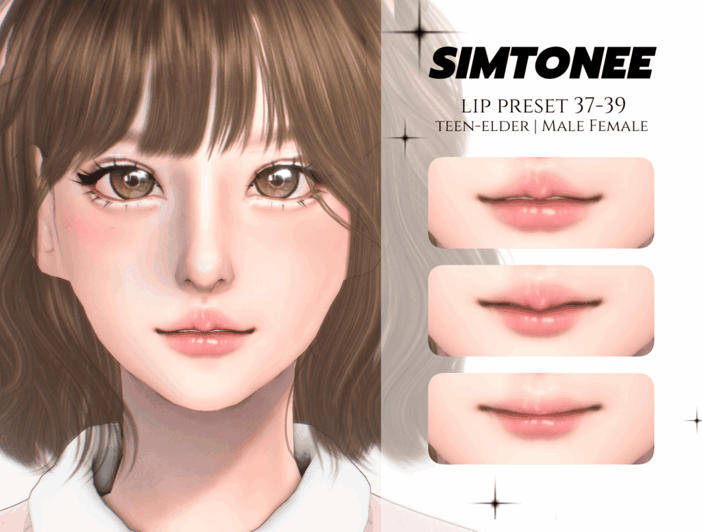 female sim with large upper lip tubercle
