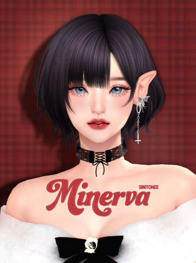 female sim with a smooth skinblend
