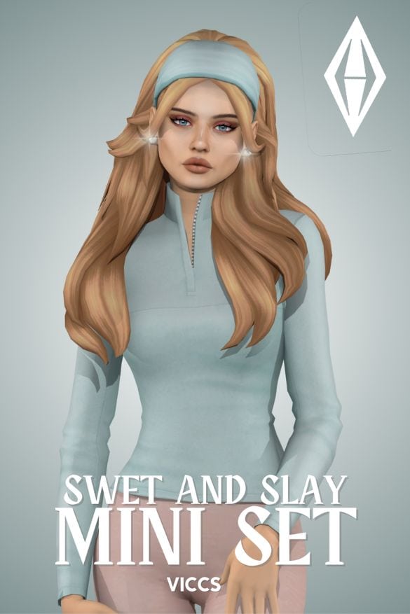 blond female sim dressed in activewear
