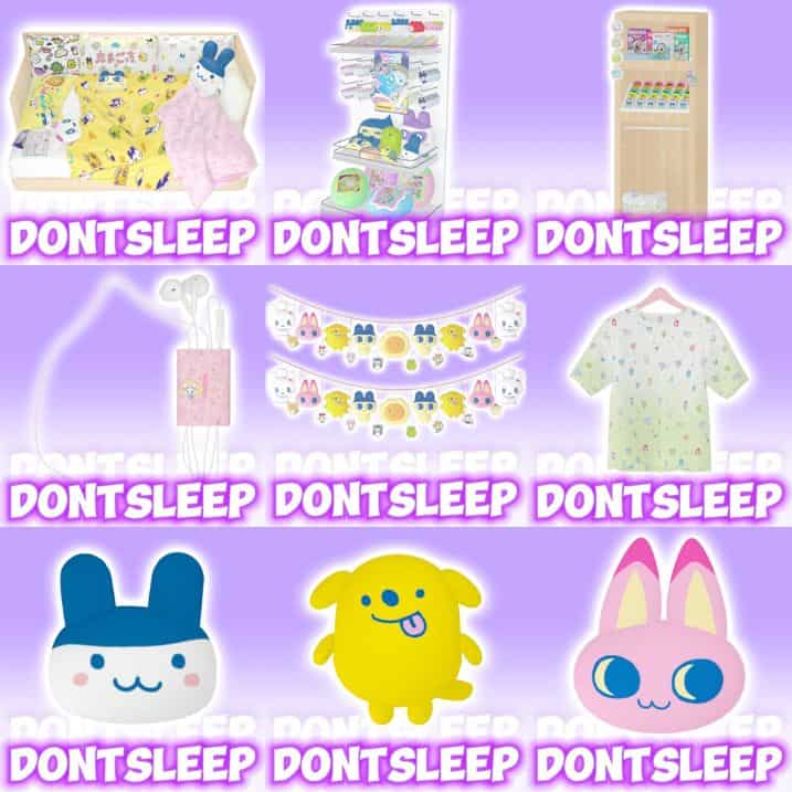 collage of Tamagotchi inspired cc items