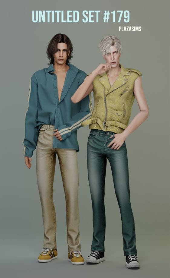 male sims wearing modern clothes