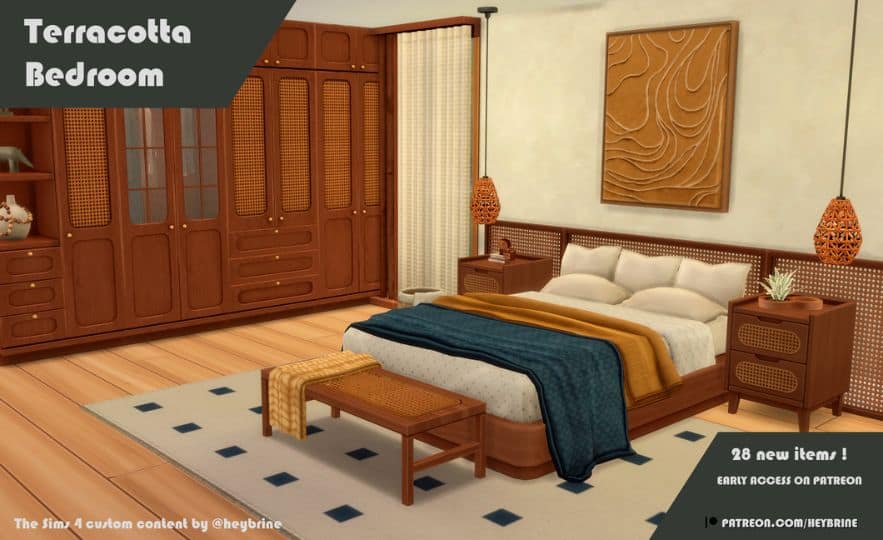 a Japandi-inspired bedroom set