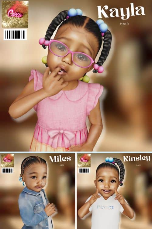 collage of infant and toddler hairstyles