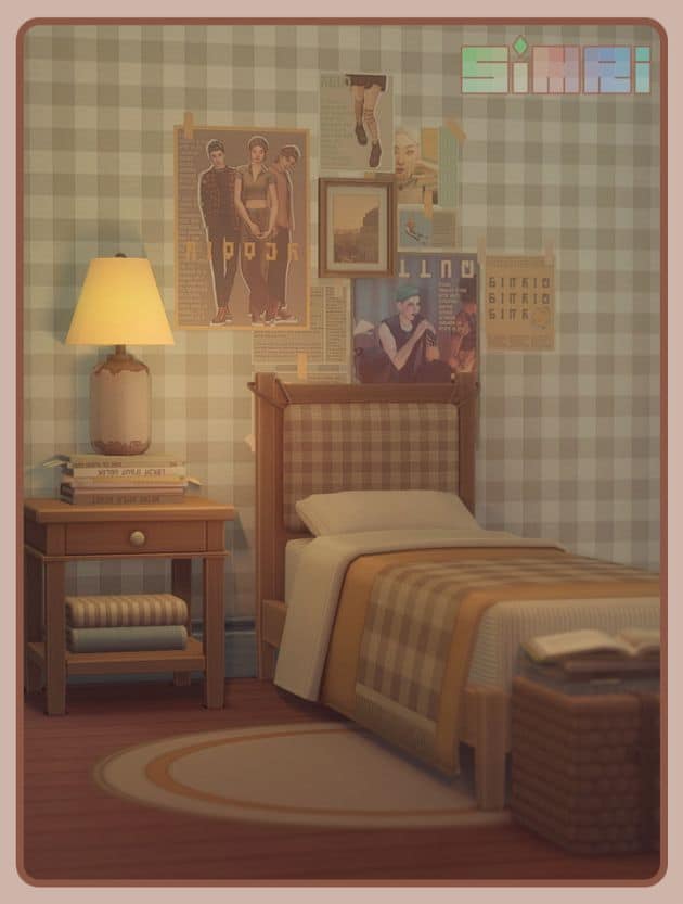 a simple bedroom with a single bed