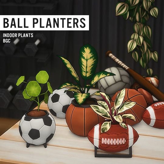mixed sports ball planters