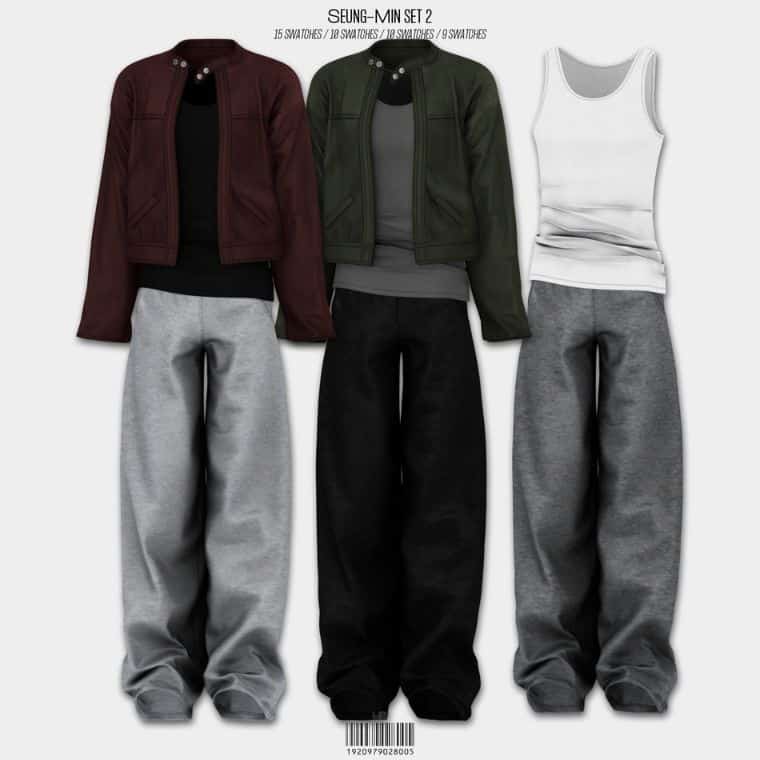 collage of casual, male clothing pieces