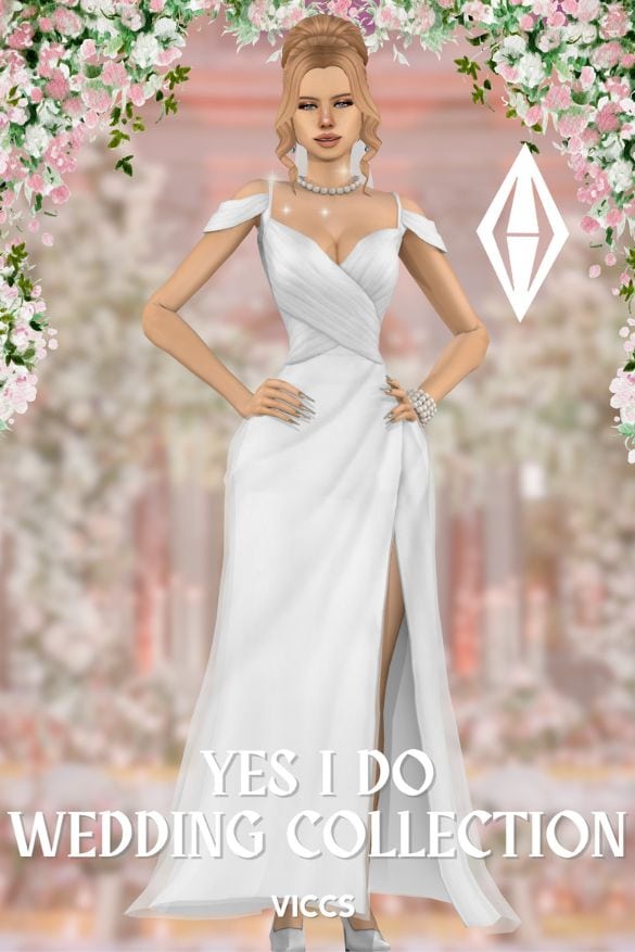 female bride wearing a figure-hugging dress and updo hairstyle