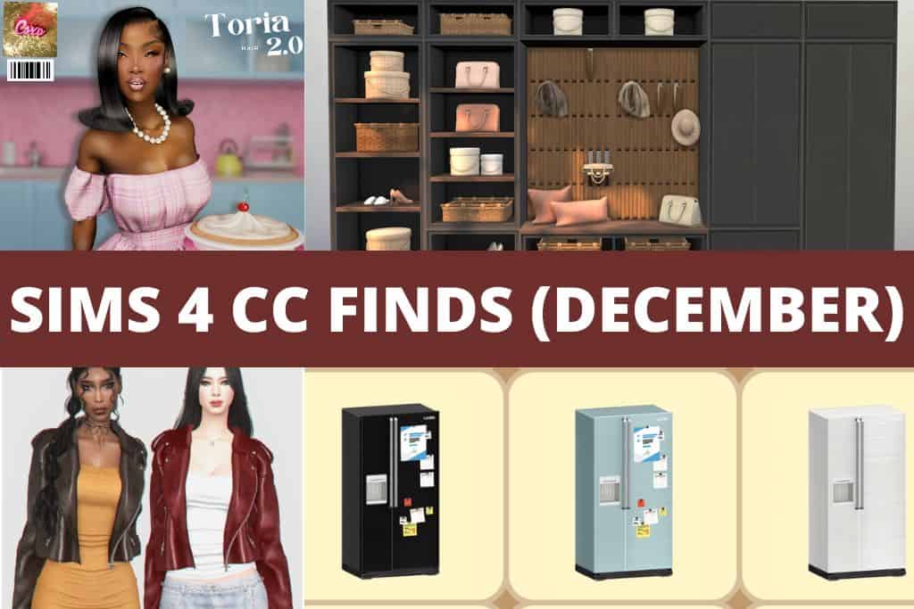 sims 4 cc finds from Patreon and Tumblr December collage