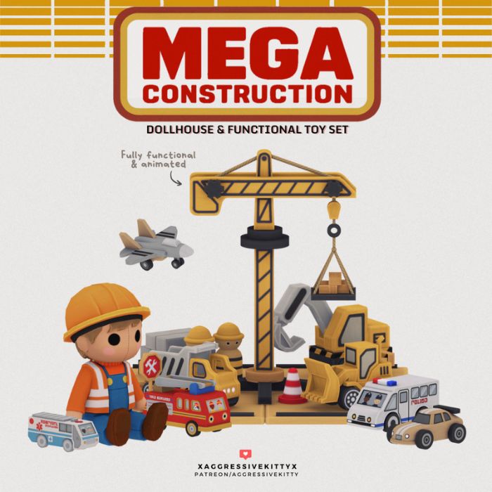 collection of construction themed toys