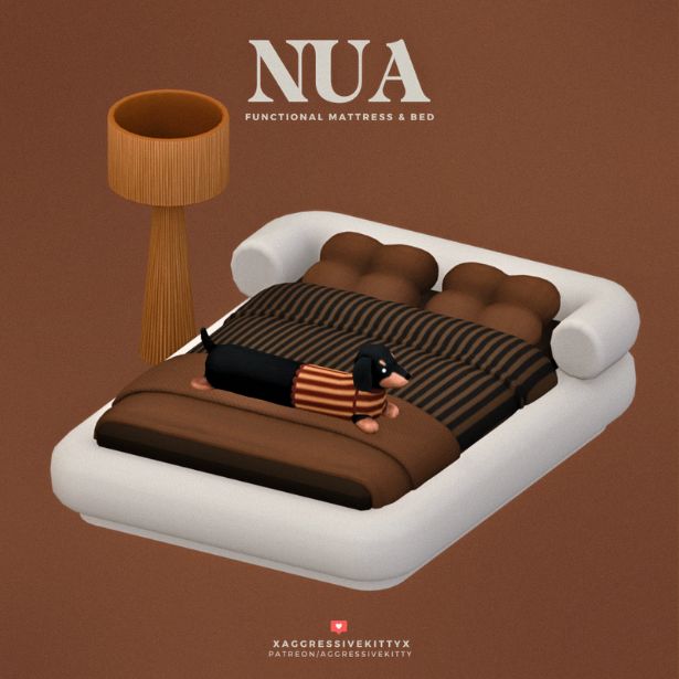 a modern and sleek bed and mattress