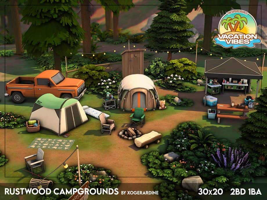 tents set up on a campground