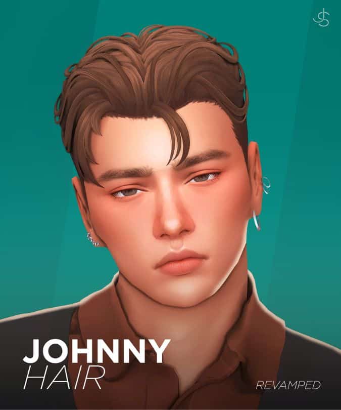 male sim with a short, stylish hairstyle