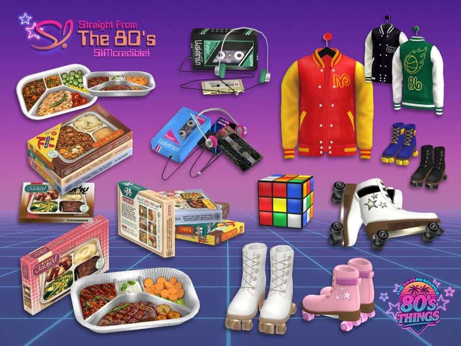 collage of mixed 80s items